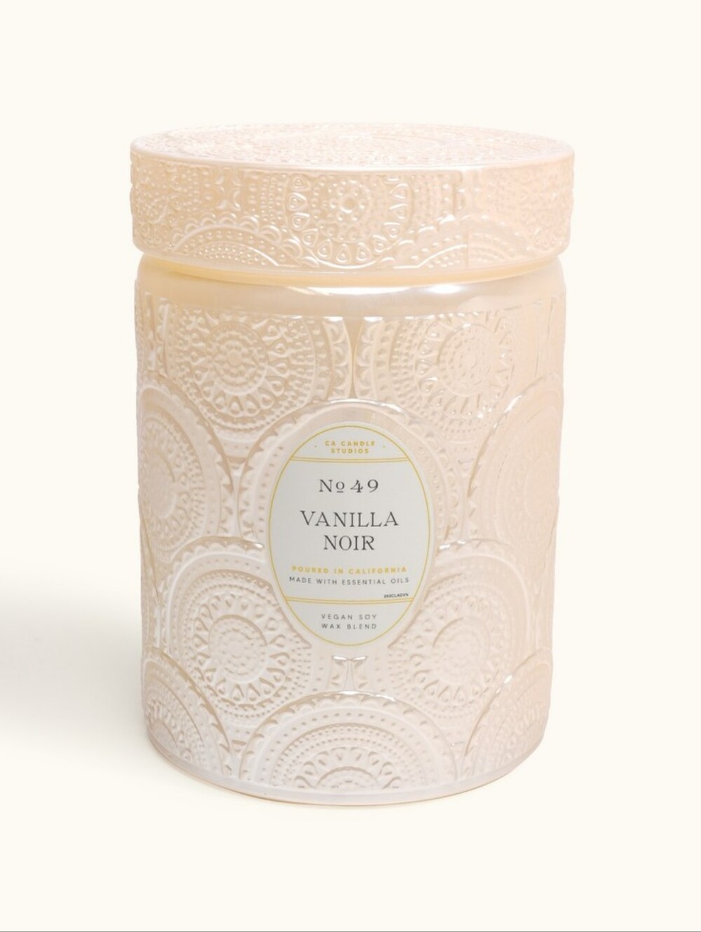 Leoben Co No.49 Vanilla Noir Scented Candle Decorative Jar